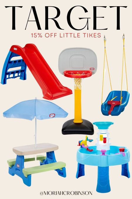 Target — 15% off little tikes!

Outdoor toys, outdoor play, slide, water table, picnic table, swing, basketball goal, toddler, boy, girl, kids 

#LTKSaleAlert #LTKKids #LTKBaby