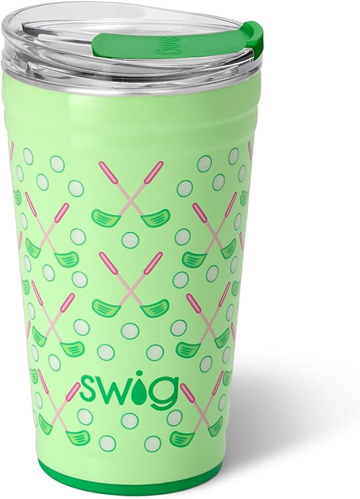 Swig Life 24oz Party Cup, Stackable Insulated Party Cup with EZ Flow Lid, Cup Holder Friendly, Di... | Amazon (US)