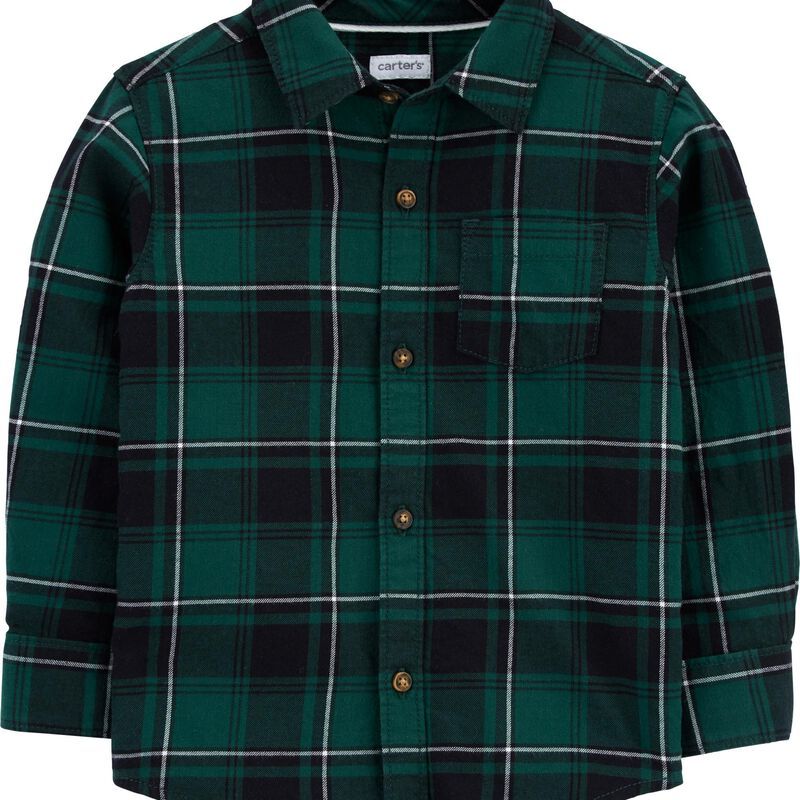 Plaid Twill Button-Front Shirt | Carter's