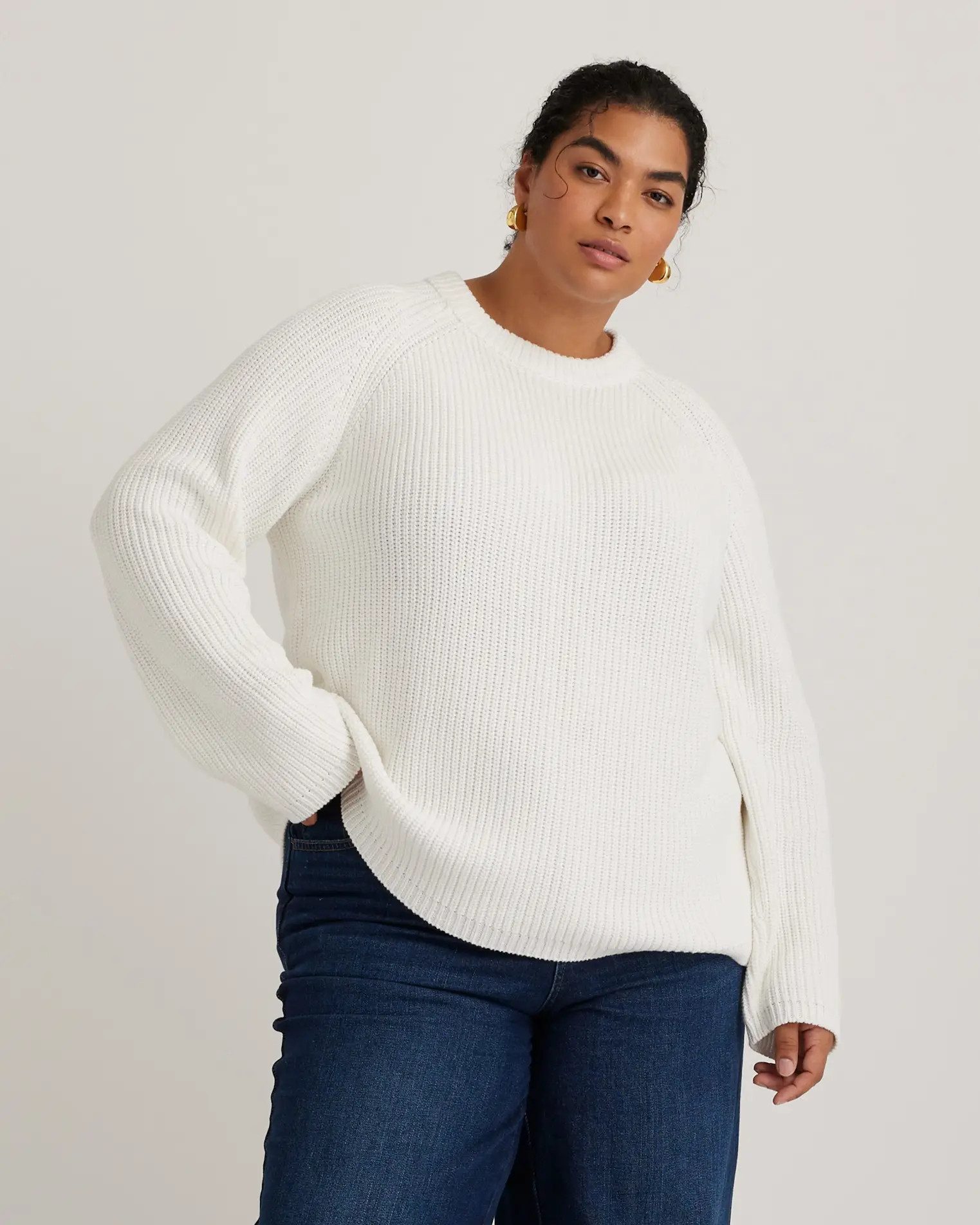 100% Organic Cotton Fisherman Crew Sweater | Quince