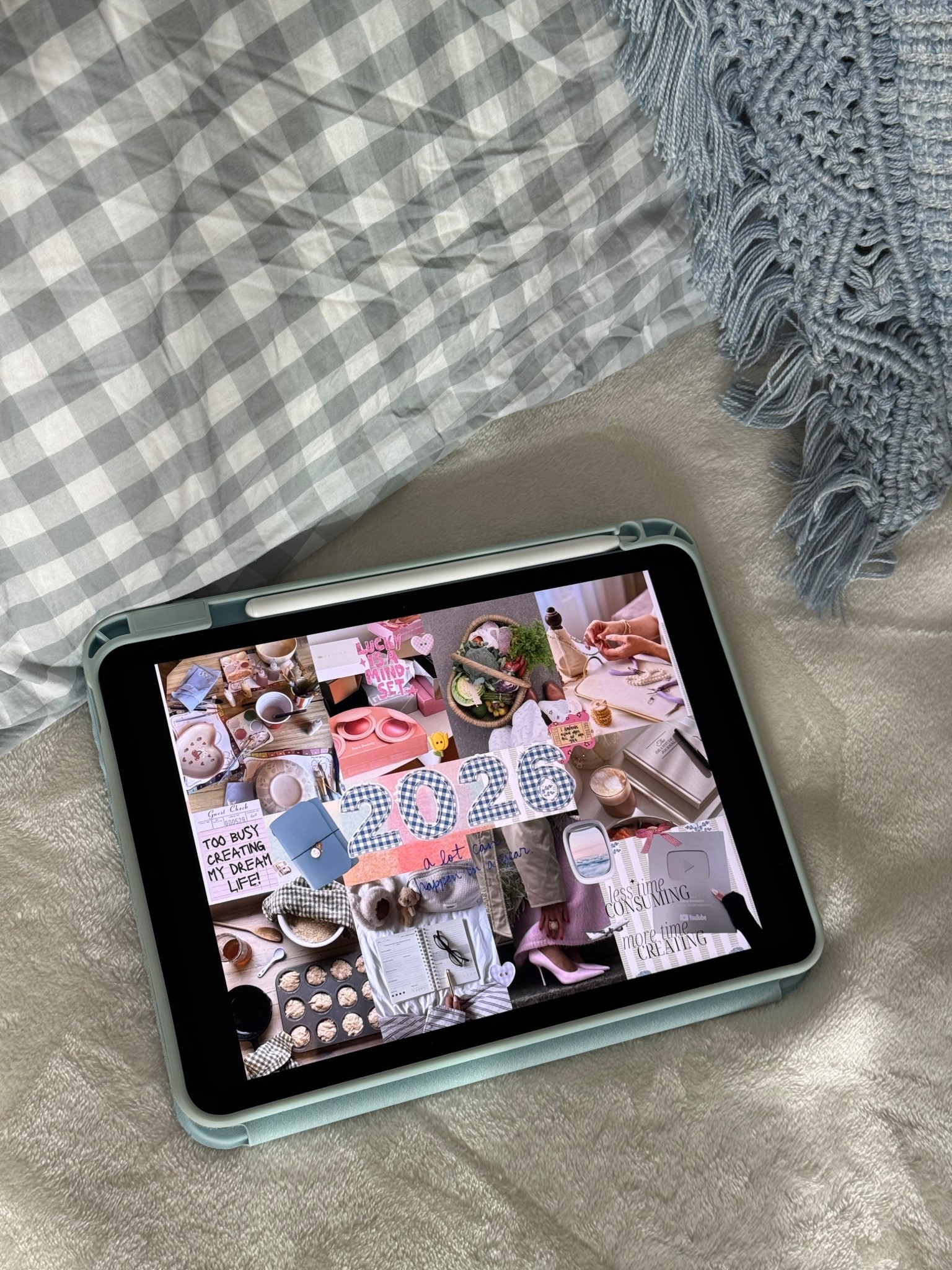 iPad air 13 inch & Apple pencil pro
With blue transparent case 

#LTKvlog #LTKstorytime #LTKHome