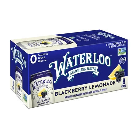 Waterloo Sparkling Water, Blackberry Lemonade, 12 fl oz, 8 Pack Cans | Walmart (US)