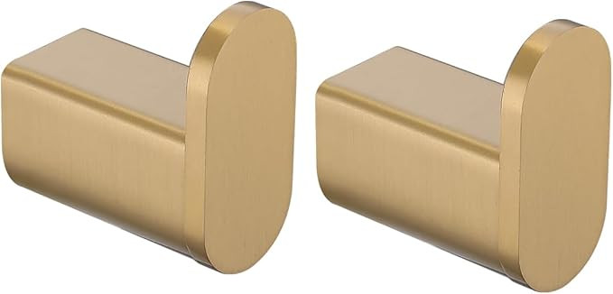 RANDOM Champagne Bronze Towel Hooks for Bathrooms Wall Mount Coat Hooks SUS304 Stainless Steel Ha... | Amazon (US)