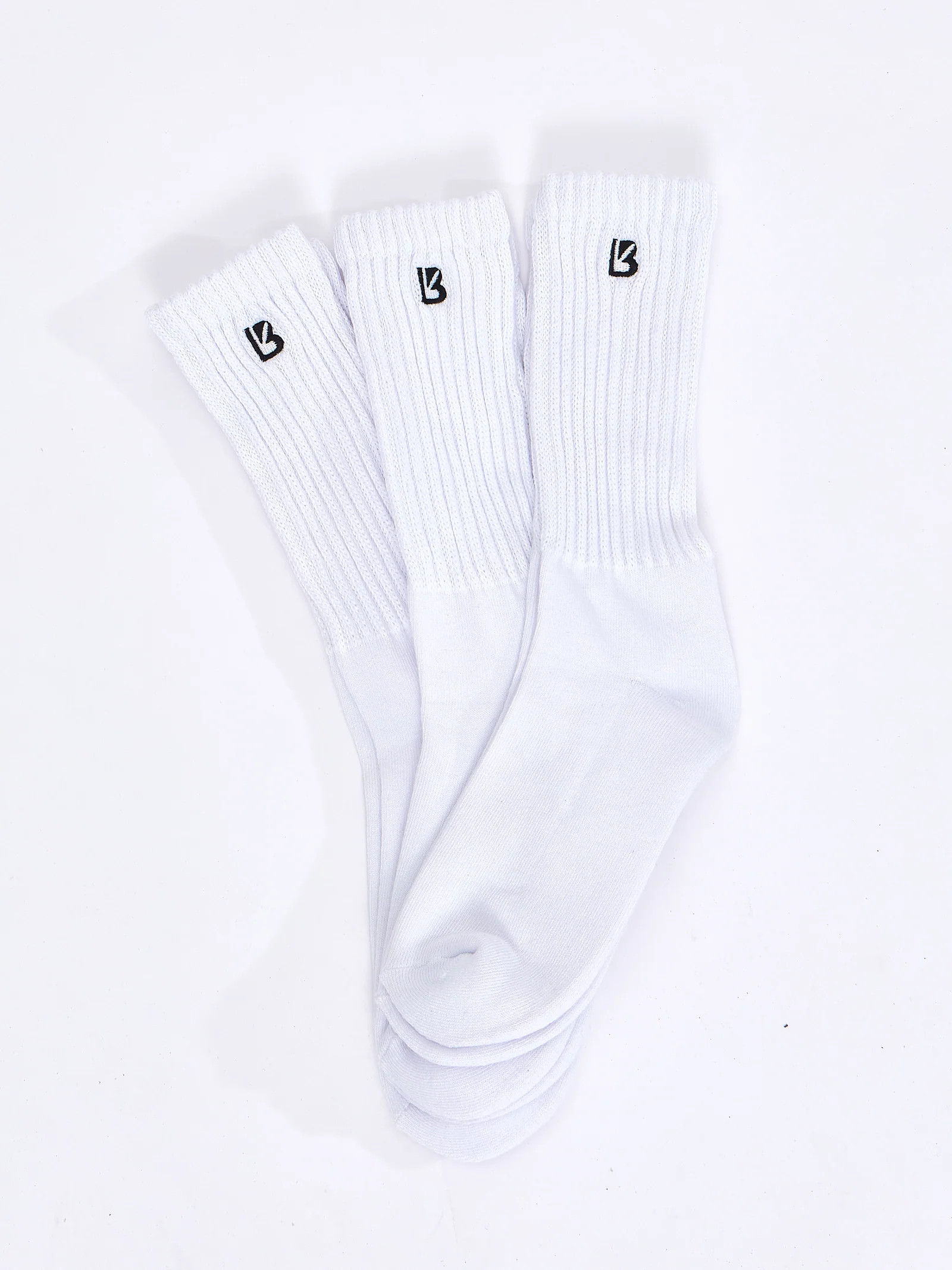 3 Pack Scrunch Socks - White | Buffbunny Collection