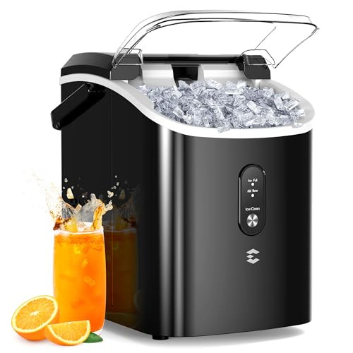 Nugget Ice Maker Countertop, 33LBS/24H, Self-Cleaning Portable Pebble Ice Machine with Soft Chewa... | Amazon (US)