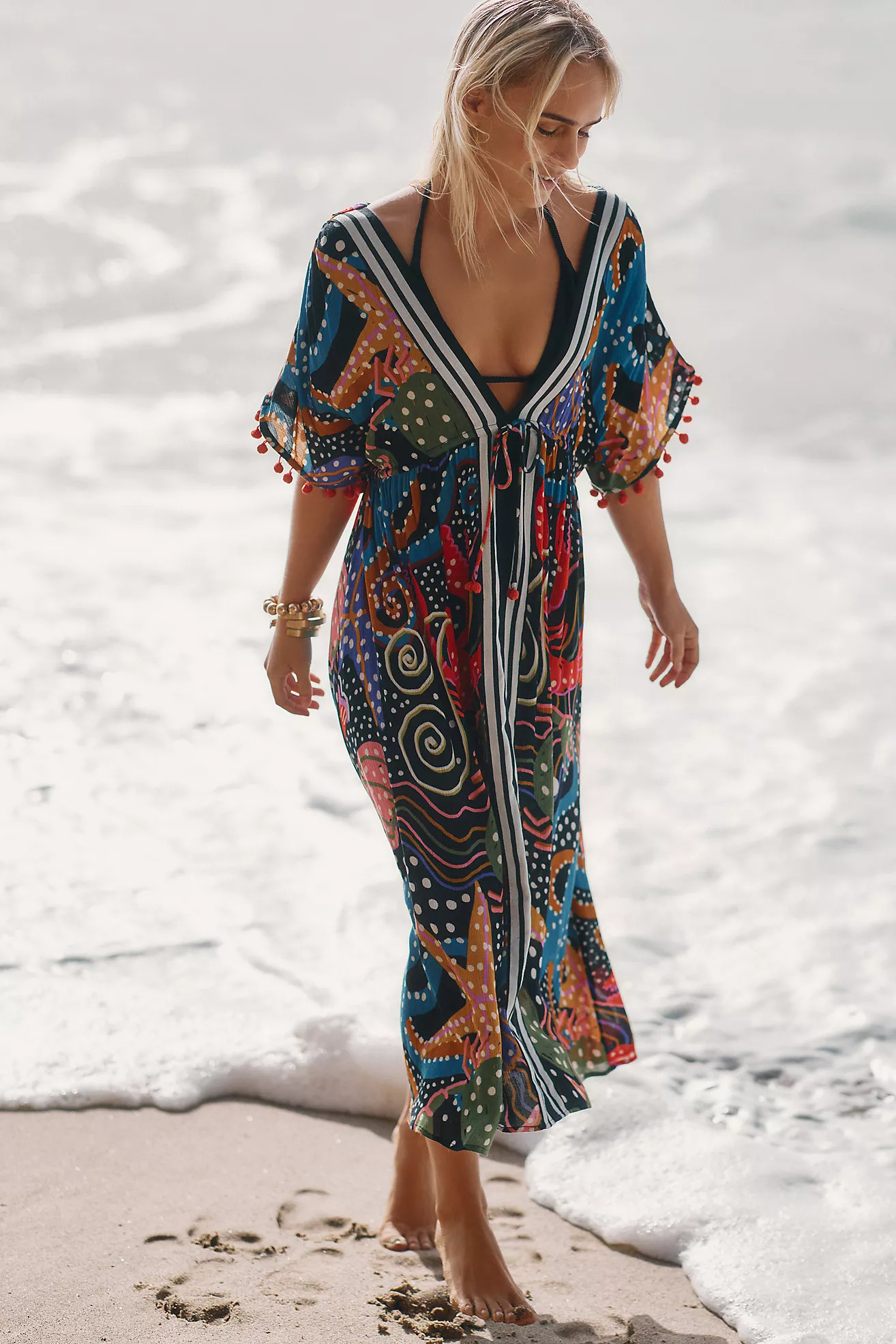 Farm Rio Tasseled Cover-Up Dress | Anthropologie (US)