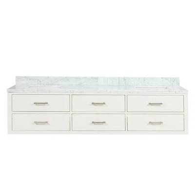 80 In. W X 22 In. D Double Bath Vanity With Carrara Marble Top | Wayfair North America