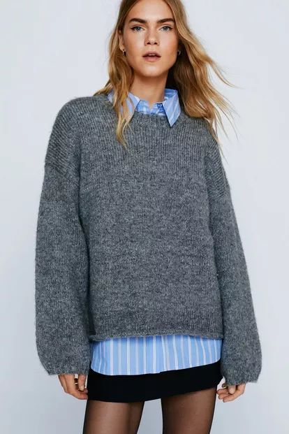 Oversized Crew Neck Sweater | Nasty Gal UK (+IE)