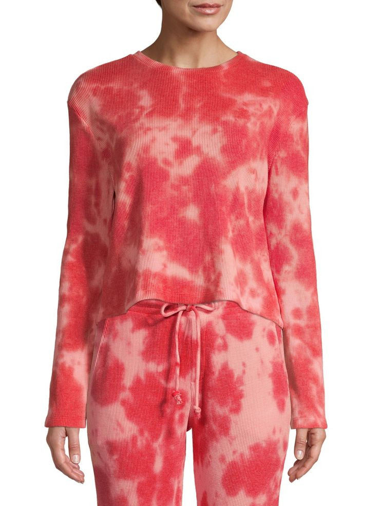 Tie-Dye Waffle Knit Top | The Bay