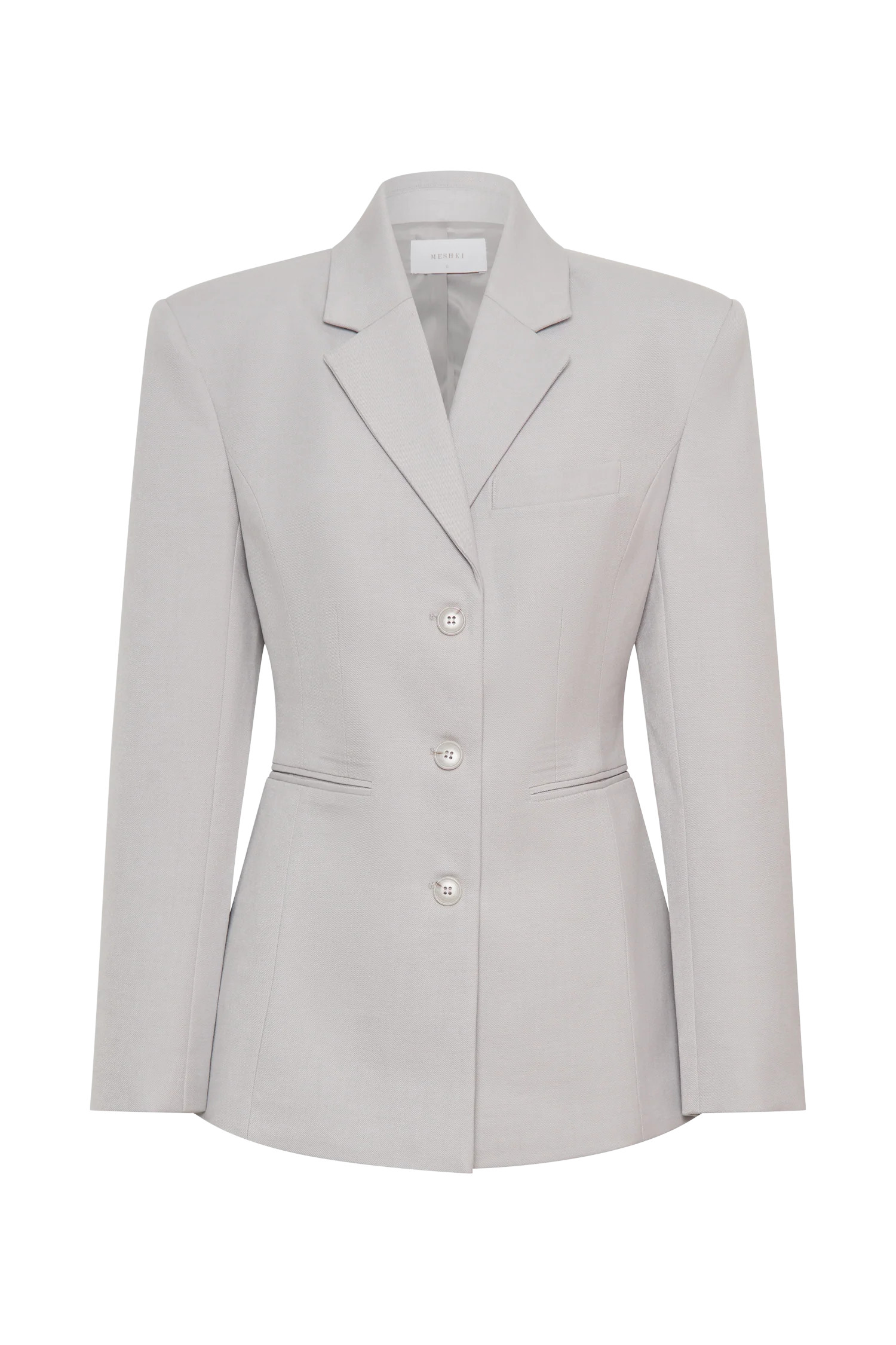 Bellamy Cinched Blazer - Grey | MESHKI US