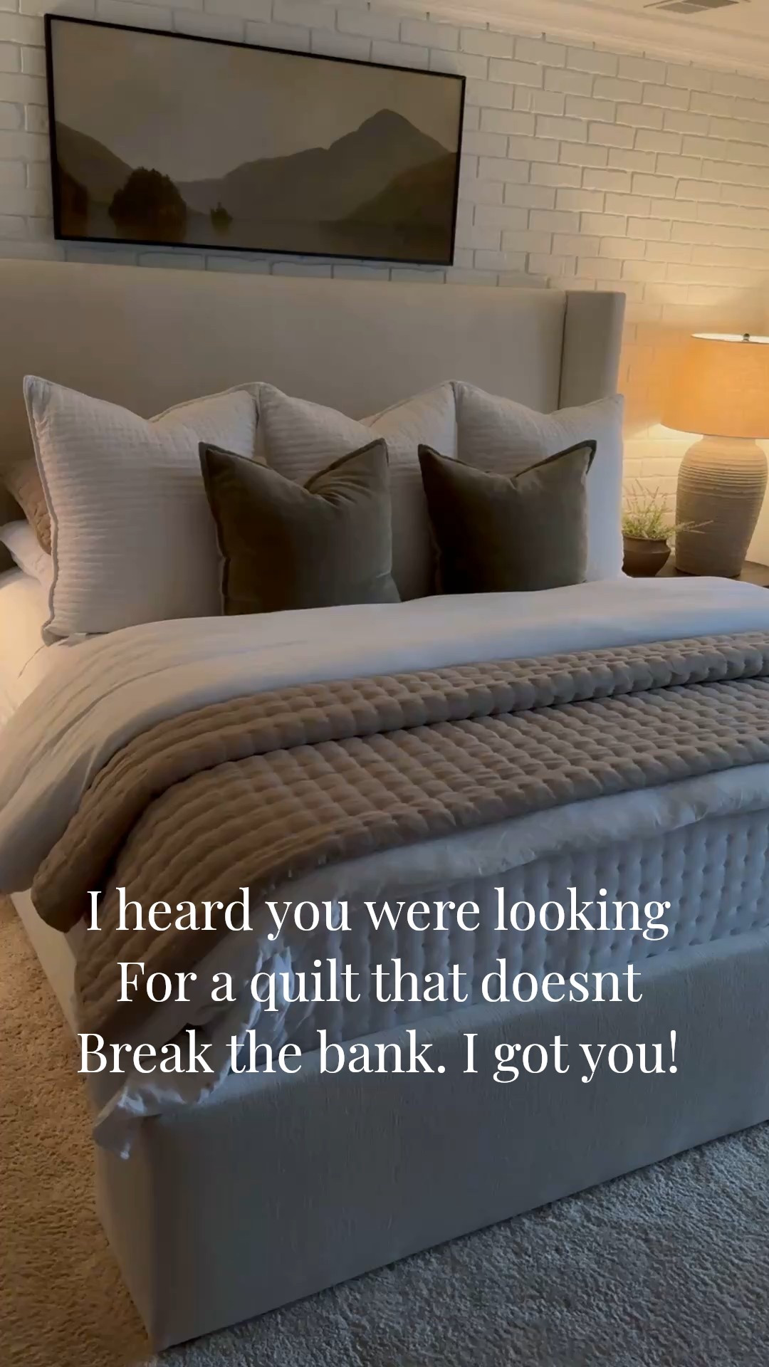 The quilt you didn’t know you needed! This beauty doesn’t break the bank and looks designer. I ordered a California king to cover the entire sides of our super thick mattress and tucked it. I layered two neutral colors to create the look. 

#LTKHome #LTKFindsUnder100 #LTKdayinmylife