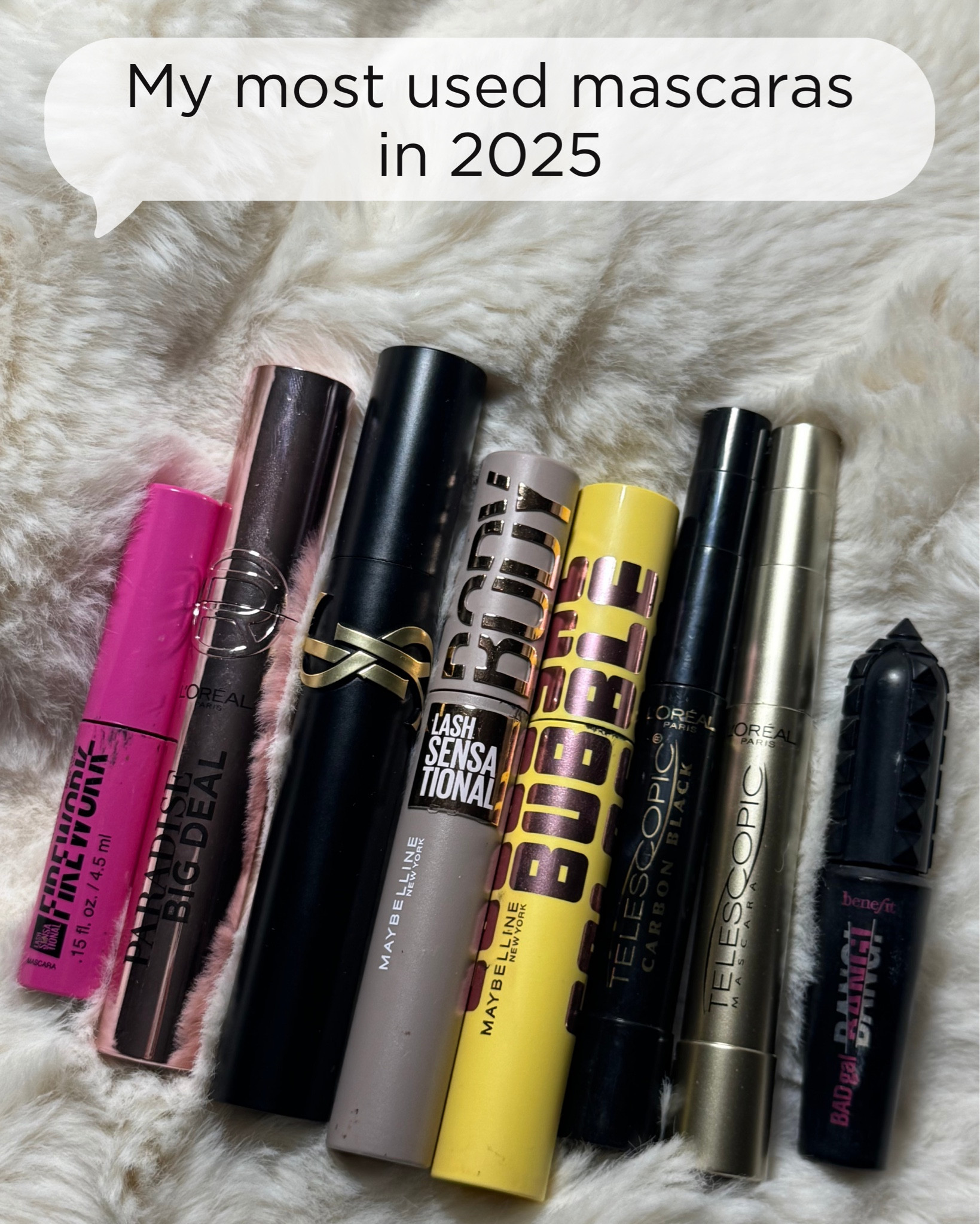 Most used mascaras in 2025!! #maybelline #lorealparis #benefitcosmetics #yslbeauty

#LTKBeauty #LTKdayinmylife #LTKSeasonal
