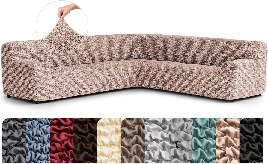 PAULATO BY GA.I.CO. Stretch Corner Sectional Couch Covers \u2013 Corner Sofa Cover \u2013 Elastic... | Amazon (US)