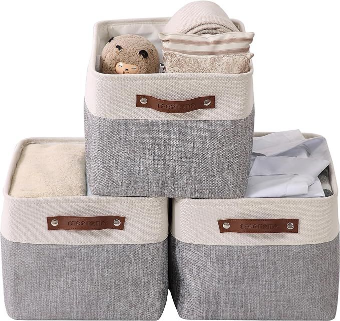 DECOMOMO Storage Bins | Fabric Storage Basket for Shelves for Organizing Closet Shelf Nursery Toy... | Amazon (US)