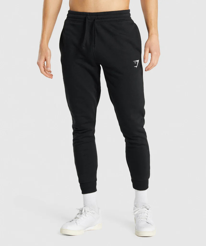 Gymshark Crest Joggers - Black | Gymshark (Global)