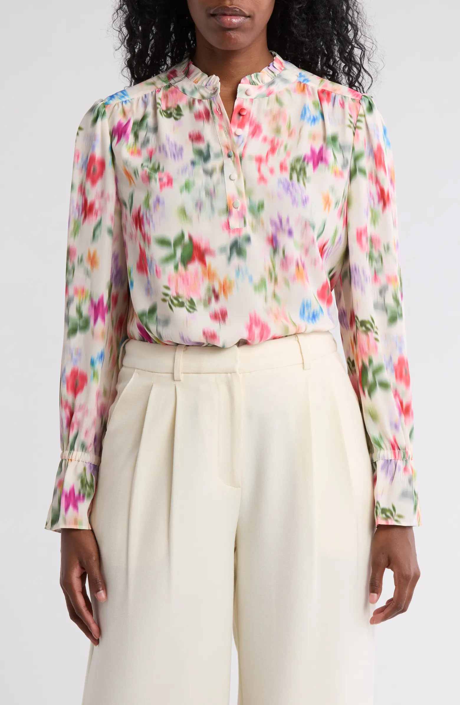 Gemma + Jane Georgette Button Front Top | Nordstromrack | Nordstrom Rack