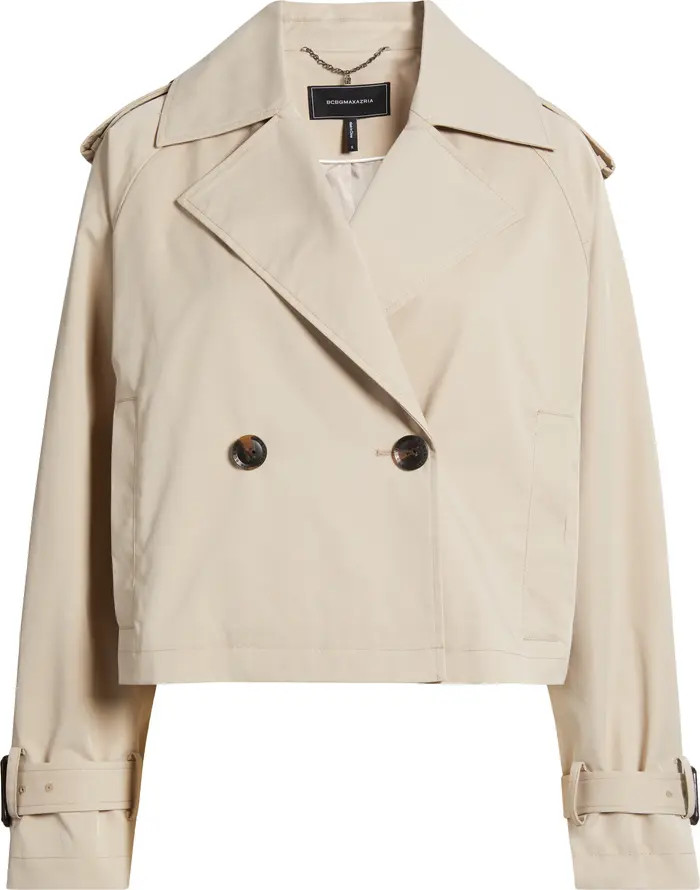Double Breasted Crop Trench Coat | Nordstrom