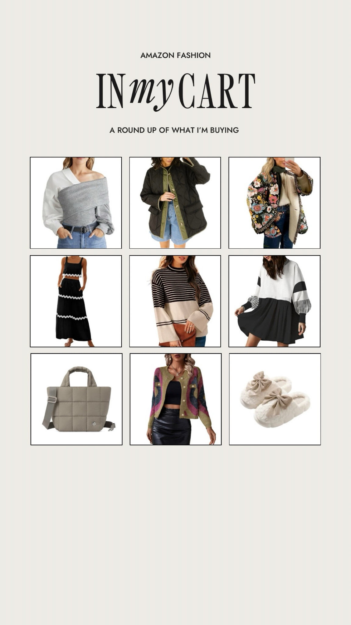 What’s in my Amazon cart this week? 

#LTKstyletip #LTKfindsunder50 #LTKSeasonal