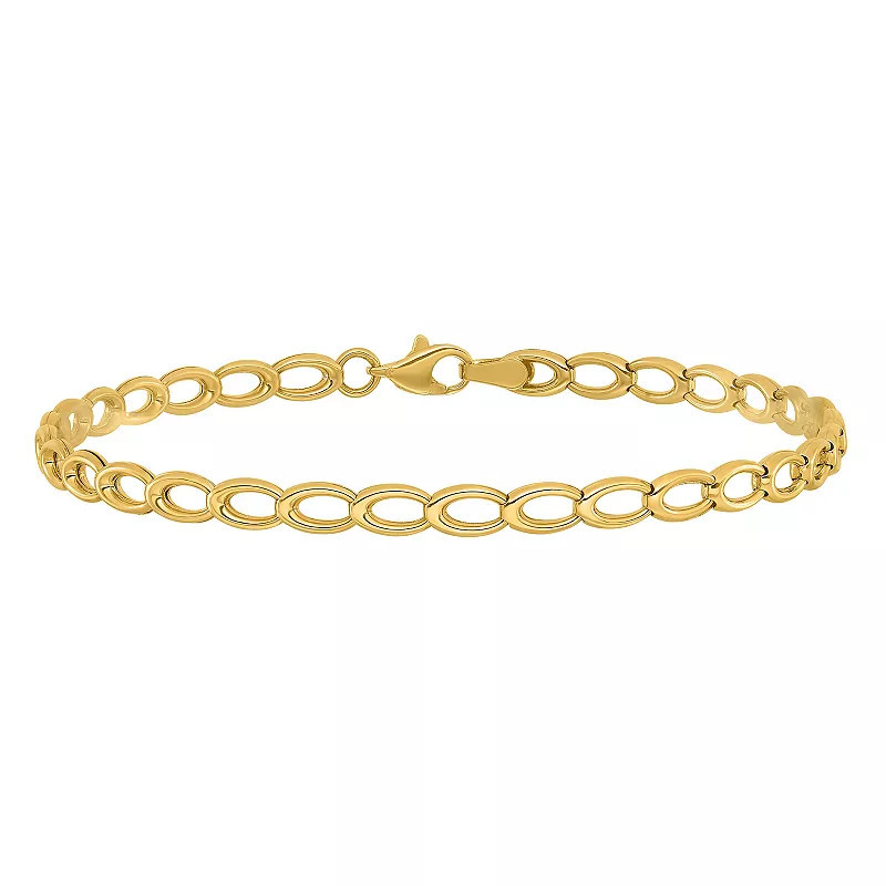 14k Gold Polished Open Link Bracelet, Women's, Size: 7.5 | Kohl's