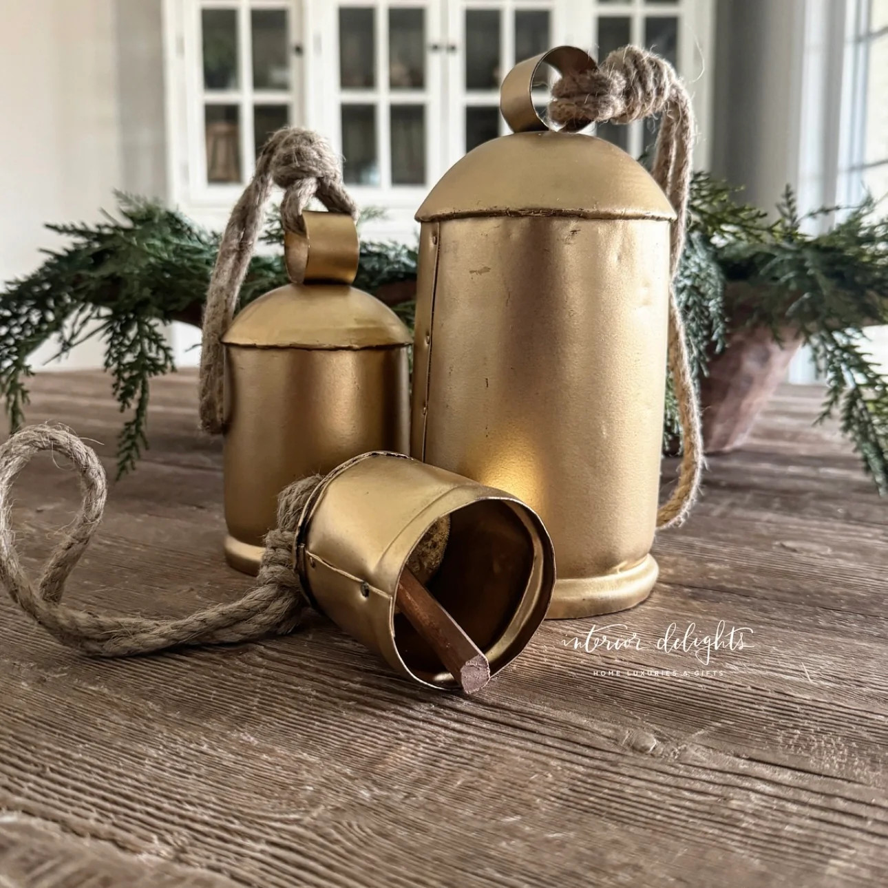 Gold Cowbells-Set of 3-50% OFF SALE | Interior Delights