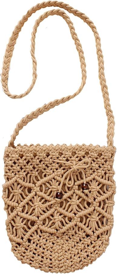 Ayliss Women Handwoven Crossbody Bag Mini Summer Beach Woven Handmade Clutch Purse Weaving Casual... | Amazon (US)