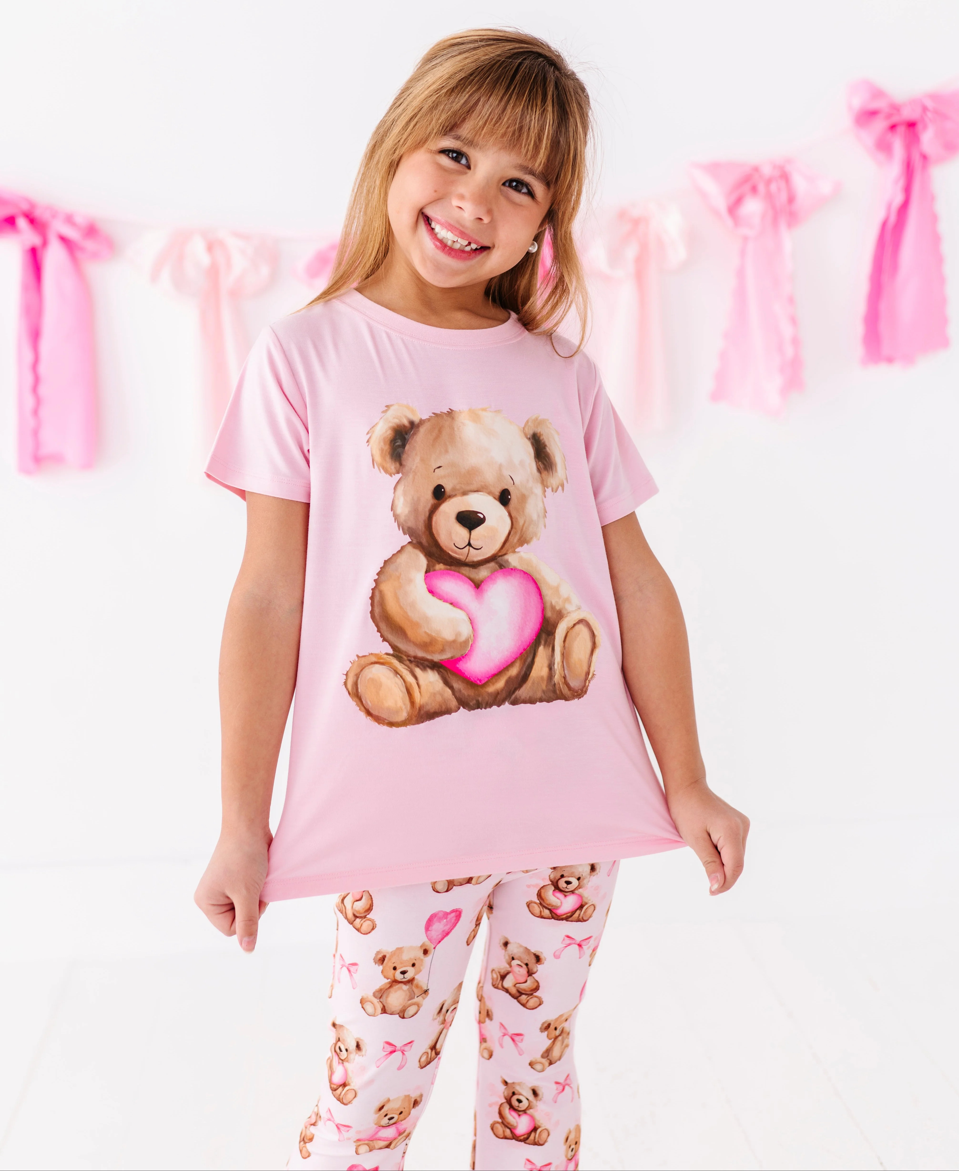 Beary Sweet Graphic T-Shirt- PINK | Birdie Bean