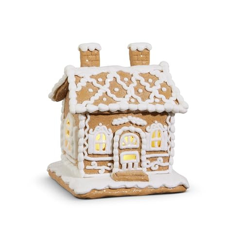 Raz Imports Christmas Lighted Gingerbread House Figurine, 6-inch Height, Holiday Decoration | Amazon (US)