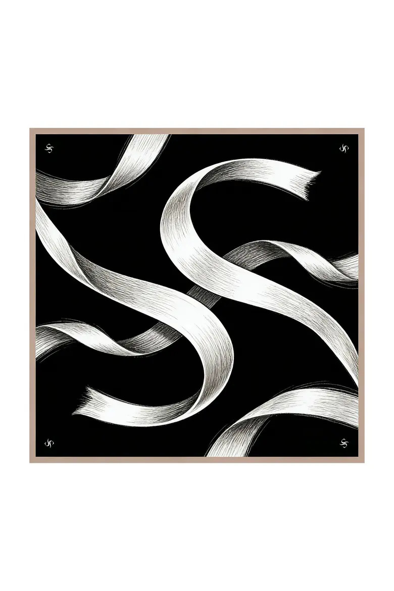 Pure Silk White Ribbon Square Scarf (Women) | Nordstrom | Nordstrom
