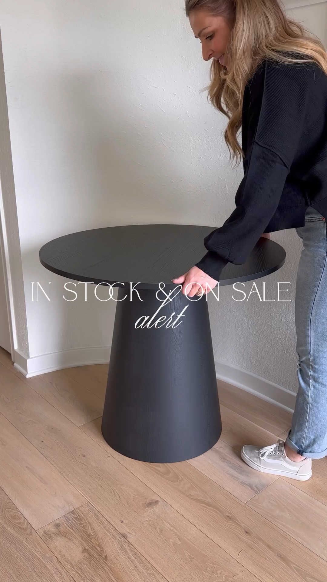 My small round black entryway table is back in stock and on sale! Love this size, it was hard to find! Would be perfect for a small dining nook as well!

#LTKstyletip #LTKsalealert #LTKhome
