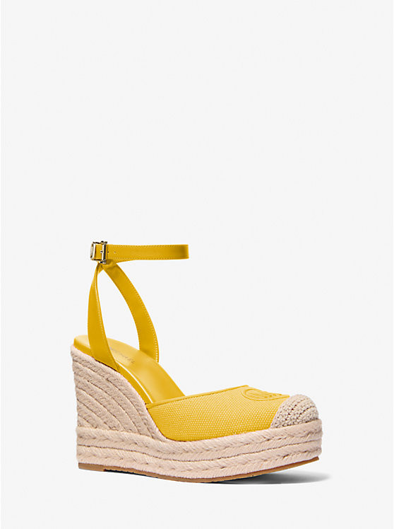 Larissa Cotton Canvas Espadrille Wedge | Michael Kors US