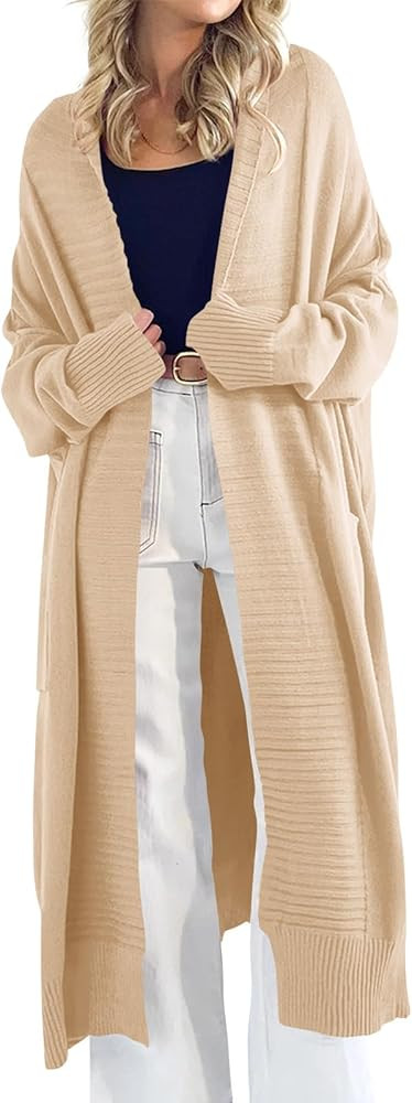 Danedvi Womens Long Cardigan Sweaters 2025 Fall Chunky Knit Oversized Slouchy Open Front Warm Coa... | Amazon (US)