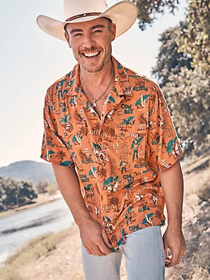 Wrangler® Coconut Cowboy Snap Front Camp Shirt | Wrangler