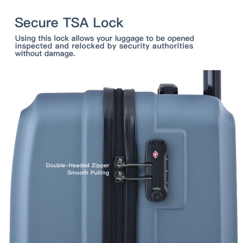 3 Piece Luggage Set Hardside Spinner Suitcase With TSA Lock 20" 24' 28" | Wayfair North America