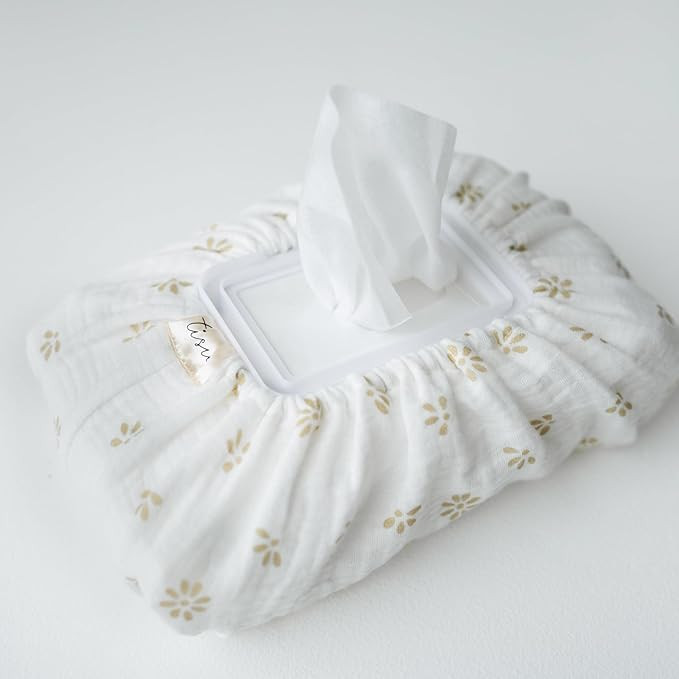 Baby Wipes Cover – Universal Size, One Size Fits All Wipes Packages | Muslin Cotton Tissue Cove... | Amazon (US)