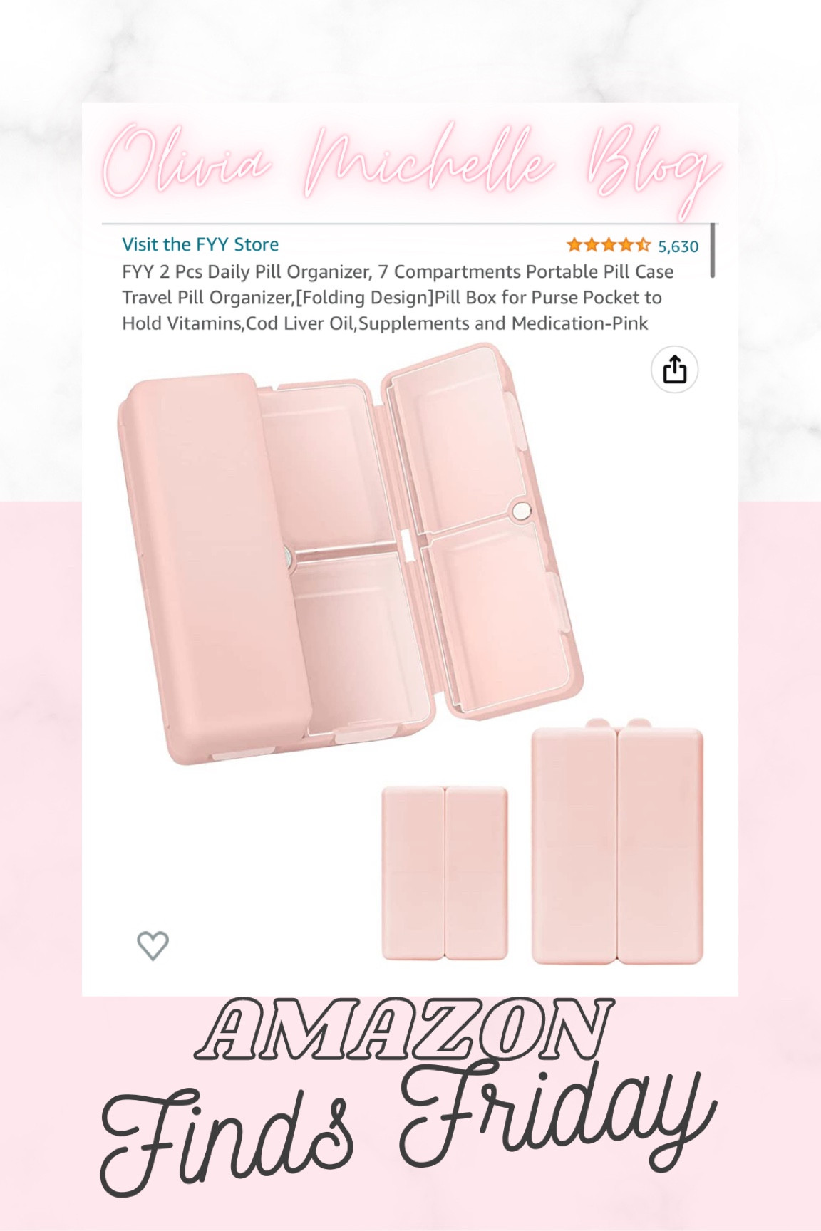 Amazon finds Friday! Grabbed these cute matte pink neutral medicine containers for my purse. Travel medicine container. Pill box. 

#LTKtravel