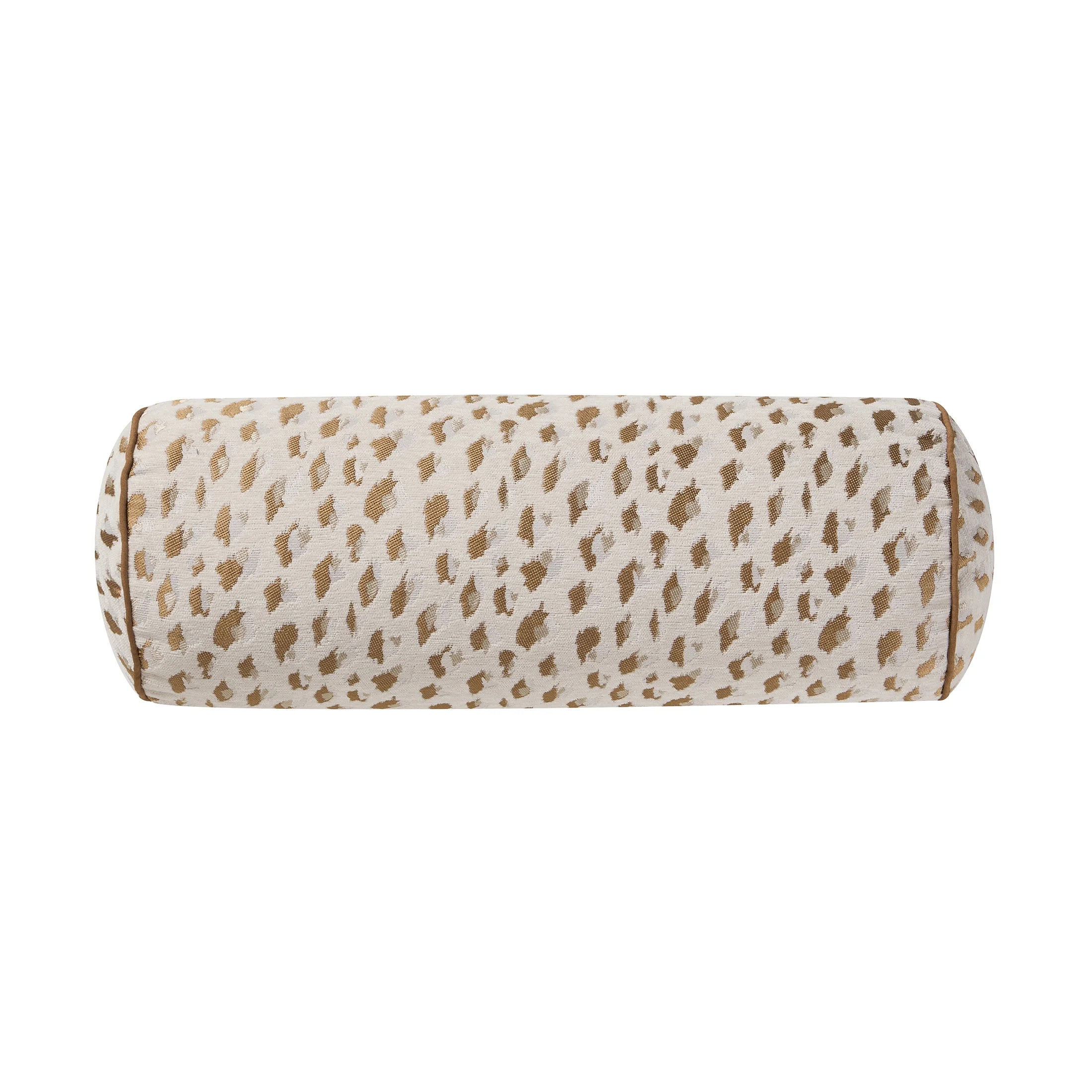 Home Decor Collection 8" x 20" Tan Woven Leopard Bolster Decorative Pillow | Walmart (US)