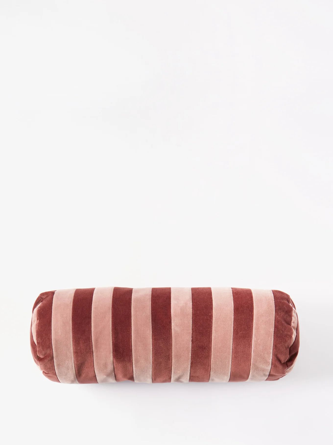 Bolster striped cotton-velvet cushion | Christina Lundsteen | Matches (US)