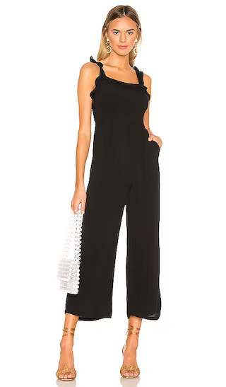 Victoria Ruffle Jumpsuit in Black | Revolve Clothing (Global)