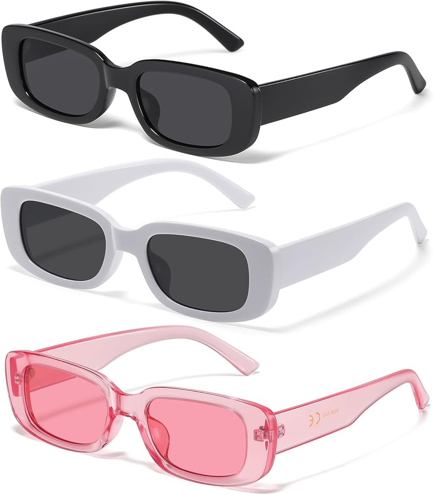 JASPIN Rectangle Sunglasses for Women Men Trendy Y2k Retro 90s Sun Glasses UV Protection Cool Squ... | Amazon (US)