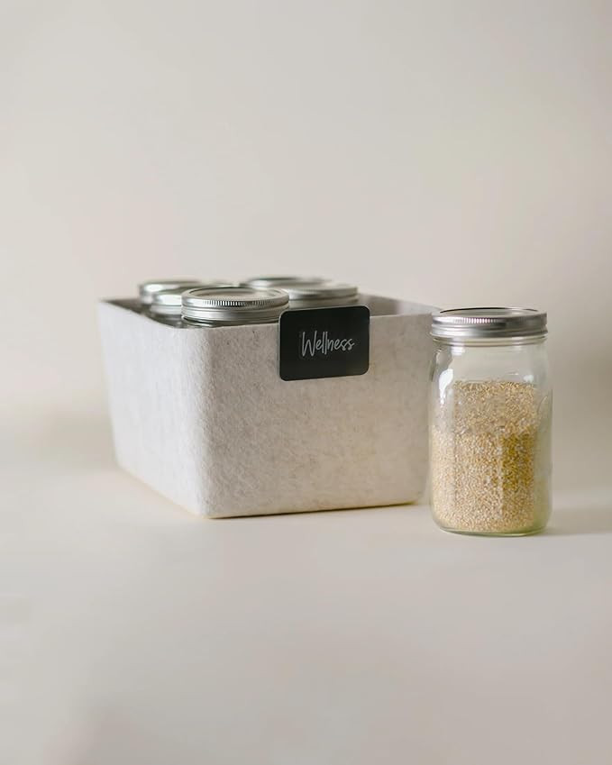 The Sculpted Wide Bin Storage Bin Felt Storage Basket Drawer Organizer Bins Box Toy Pet Books Clo... | Amazon (US)