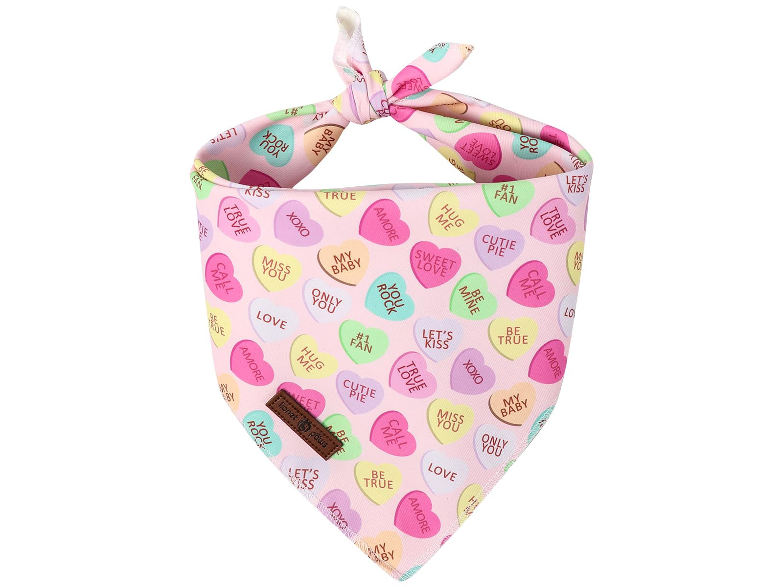 Lionet Paws Valentine's Day Dog Bandana Washable Cotton Beige Handkerchief Scarf Triangle Love Le... | Amazon (US)