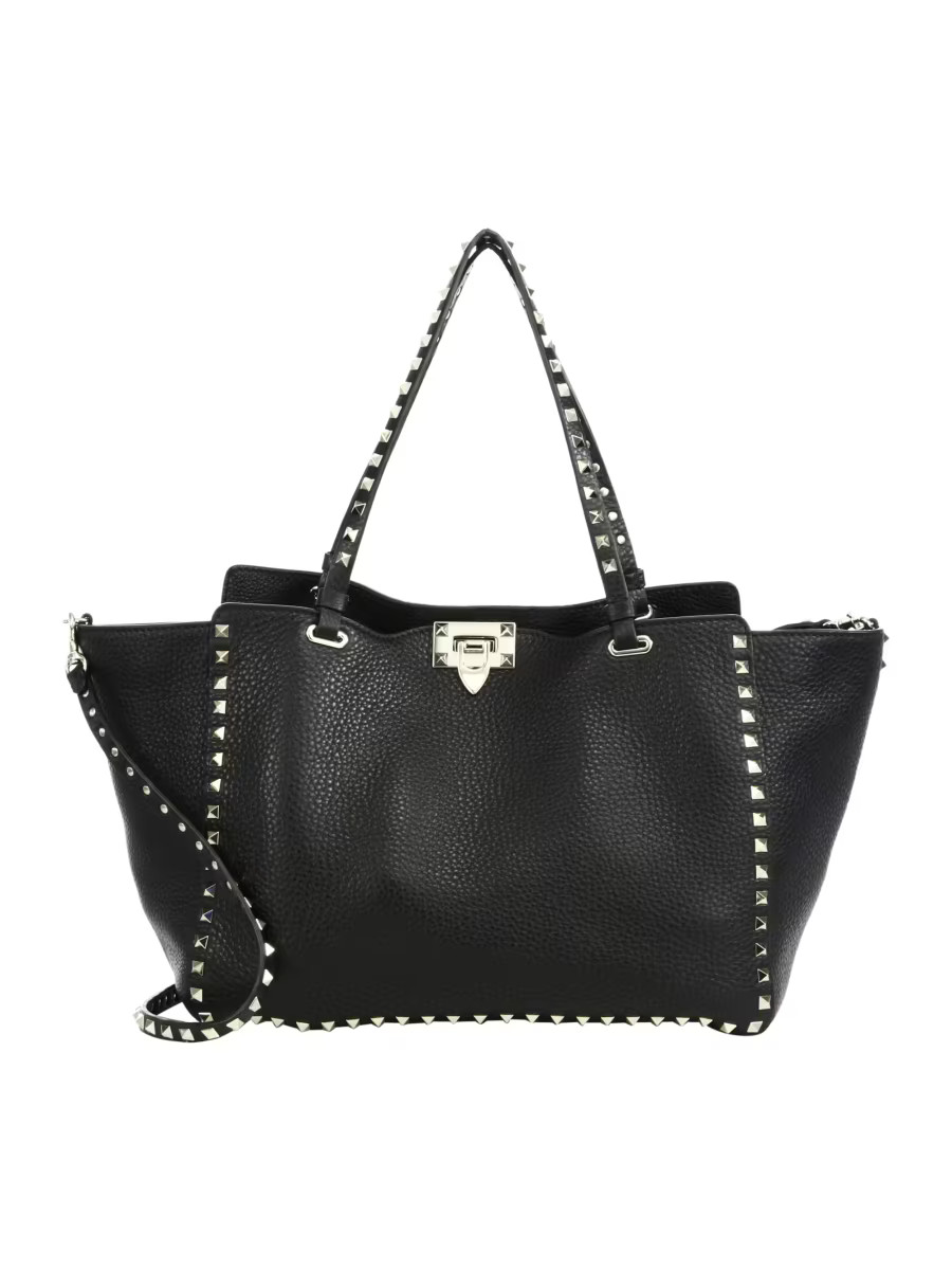 Medium Rockstud Leather Tote | Saks Fifth Avenue