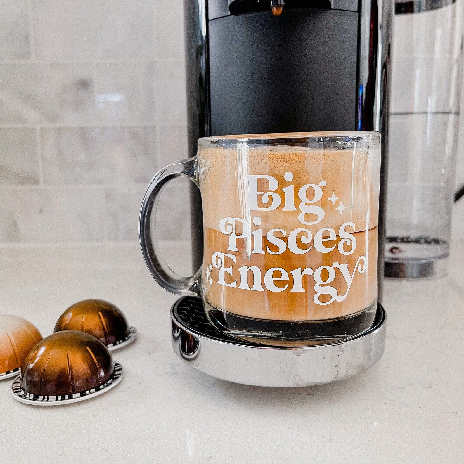 Big Zodiac Energy Glass Coffee Mugcustom Zodiac Sign Cup | Etsy | Etsy (US)