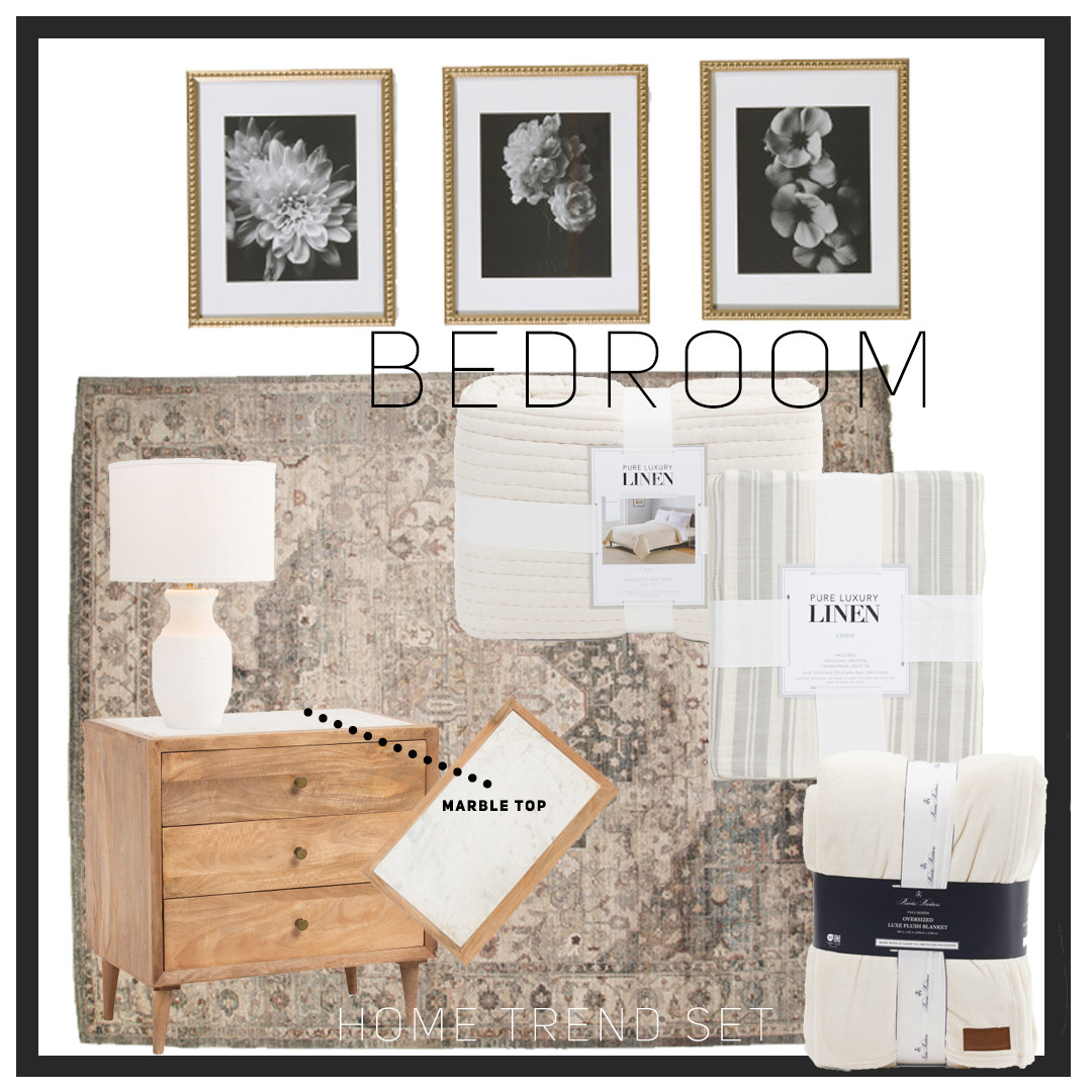 This bedroom features a serene and calming ambiance, dominated by soft neutral tones like beige, light gray, and warm whites. Accented with wood tones, brass and black.
#bedroom  

 #LTKHome #LTKStyleTip