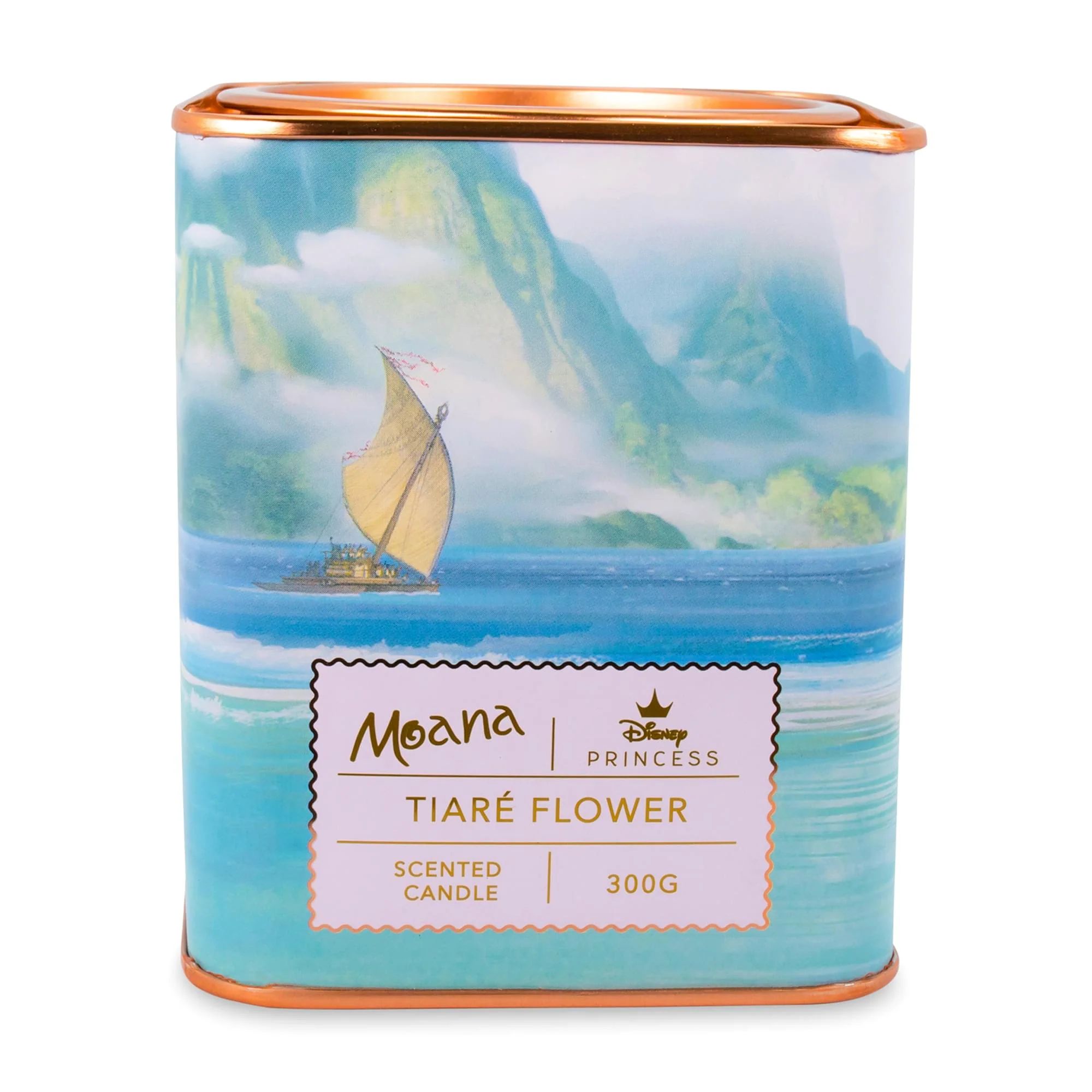 Disney Princess Home Collection 11-Ounce Scented Tea Tin Candle | Moana | Toynk