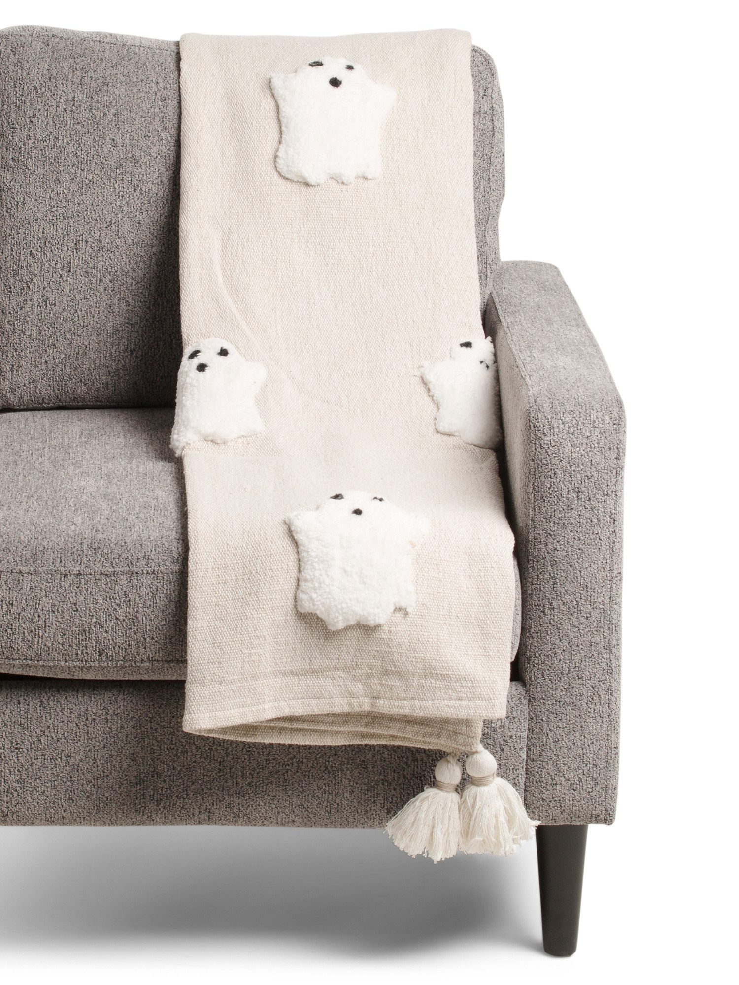 Slub Textured Funny Boos Throw | Global Home | Marshalls | Marshalls