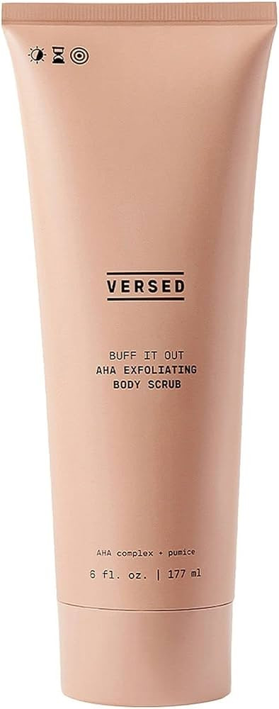 Versed Buff It Out AHA Exfoliating Body Scrub and Mask - Lactic Acid & Glycolic Acid Exfoliant - ... | Amazon (US)