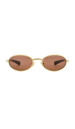 Gucci Rodeo Drive Sunglasses in Metallic Gold. | Revolve Clothing (Global)