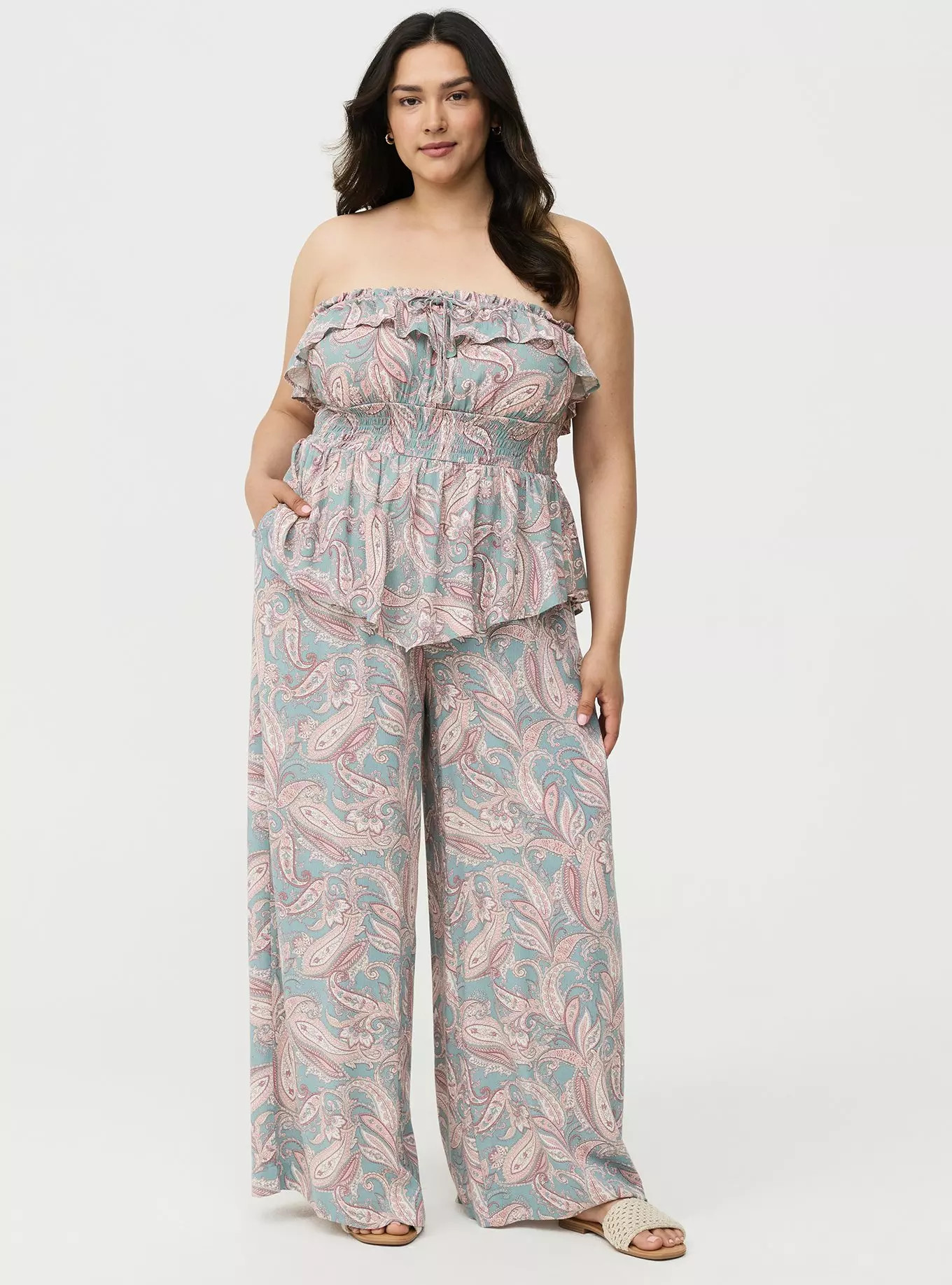 Pull-On High-Rise Gauze Wide-Leg Pant | Torrid (US & Canada)