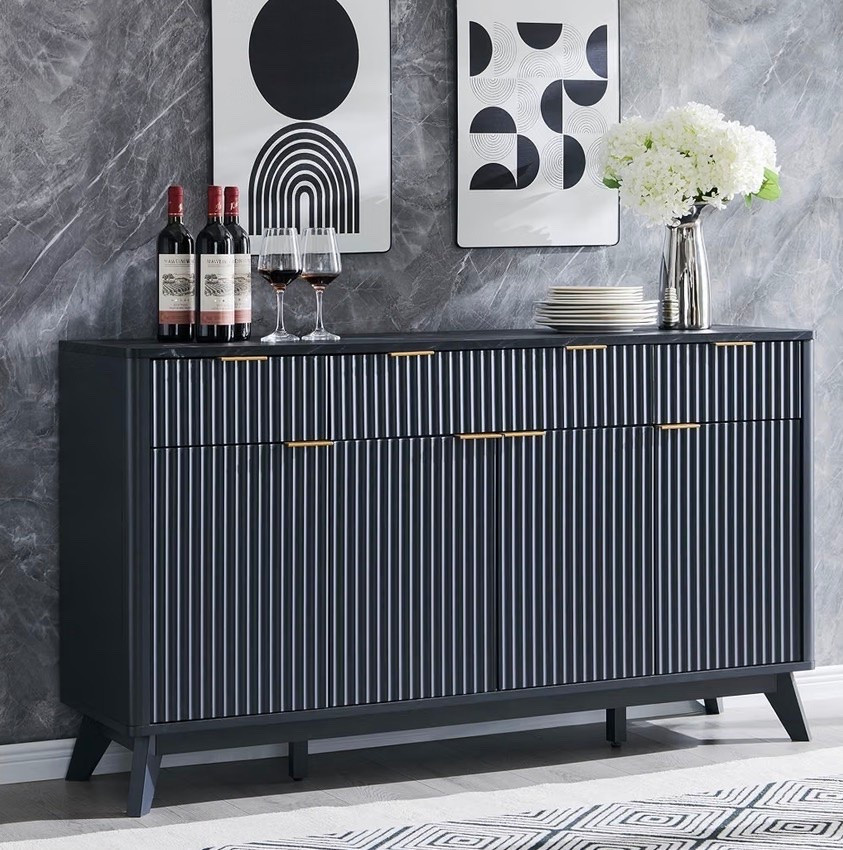 OKD 60" Fluted Storage Buffet Sideboard Cabinet with Drawers, Dark Grey
Morden Coffee Bar Cabinet, 4 Doors and 3 Drawers for Dining Room, Living Room, Hallway, Tapered Wood Leg, Adjustable Shelves

Amazon furniture
